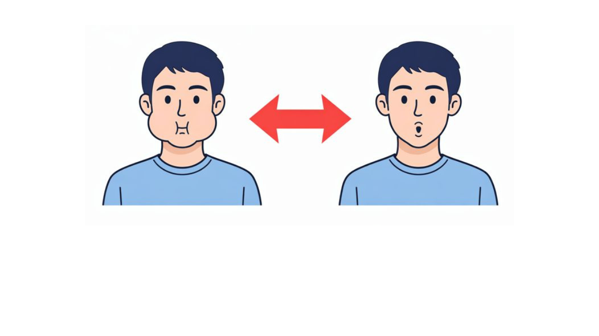 Cheek puffing and puckering exercises